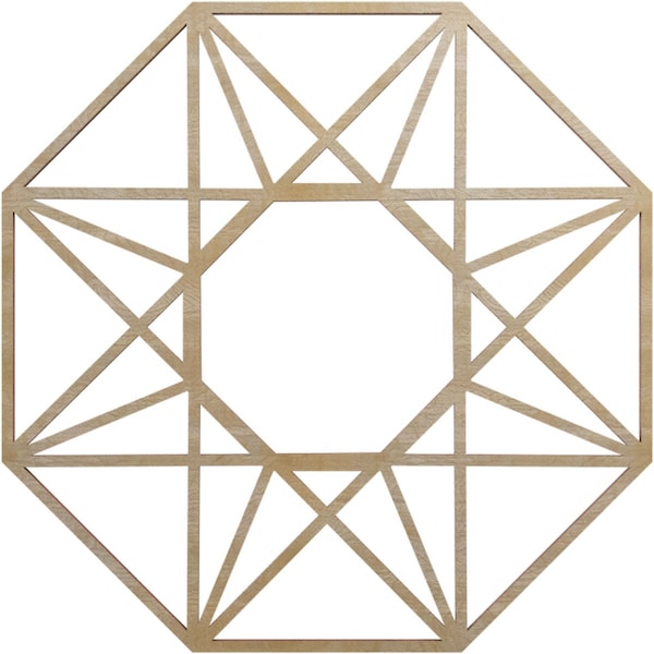 Ekena Millwork Guardian Wood Fretwork Pierced Ceiling Medallion, Birch, 16"OD x 6 1/4"ID x 3/8"T CMWP16X16X0375GDBI - main